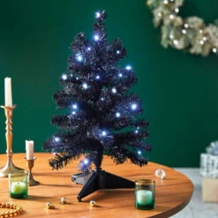 Hallmark Miniature Black Pre-Lit Christmas Tree, 18.75" 7 Hallmark Miniature Black Pre-Lit Christmas Tree, 18.75" -Hallmark Sales Store Miniature Black PreLit Christmas Tree 2499QSB6246 02