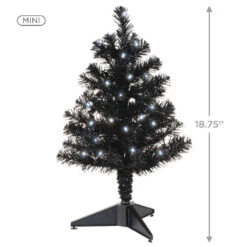 Hallmark Miniature Black Pre-Lit Christmas Tree, 18.75" 8 Hallmark Miniature Black Pre-Lit Christmas Tree, 18.75" -Hallmark Sales Store Miniature Black PreLit Christmas Tree 2499QSB6246 03