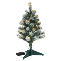 Hallmark Mini Flocked Pre-Lit Christmas Tree, 18.75" 7 Hallmark Mini Flocked Pre-Lit Christmas Tree, 18.75" -Hallmark Sales Store Miniature Flocked PreLit Keepsake Christmas Tree 2999QSB6339 06