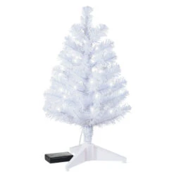 Hallmark Miniature White Pre-Lit Christmas Tree, 18.75" -Hallmark Sales Store Miniature White PreLit Christmas Tree 2499QSB6243 06