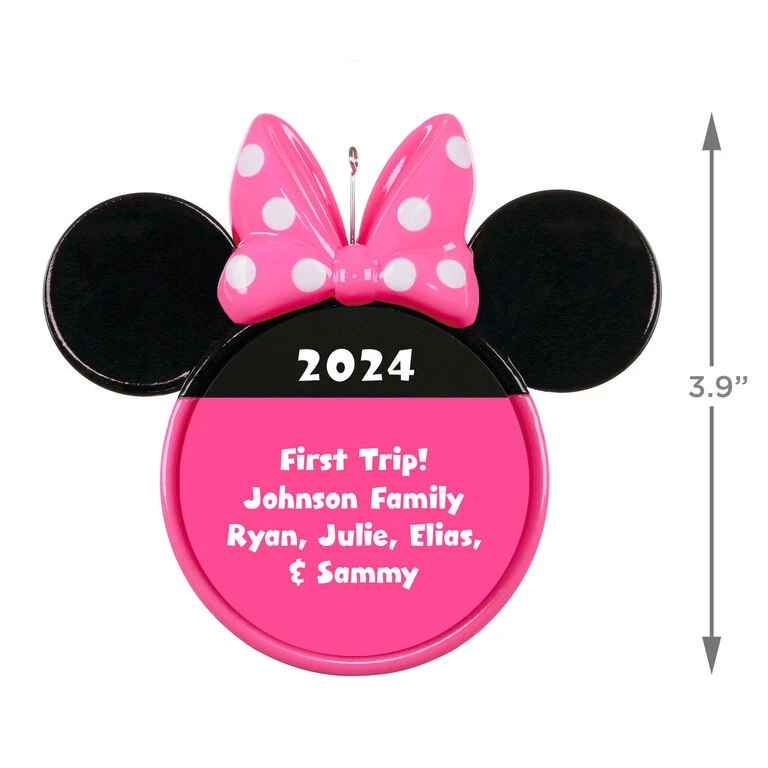 Hallmark Disney Minnie Mouse Ears Silhouette Text Personalized Ornament 5 Hallmark Disney Minnie Mouse Ears Silhouette Text Personalized Ornament - Image 3