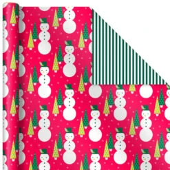 Hallmark Mod Holiday 3-Pack Reversible Wrapping Paper Assortment, 120 Sq. Ft. -Hallmark Sales Store Mod Holiday Assorted Reversible Wrapping Paper 5JXW1072 05