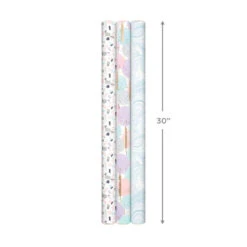 Hallmark Modern Muted 3-Pack Wrapping Paper, 55 Sq. Ft. Total -Hallmark Sales Store Modern Muted 3Pack Wrapping Paper Rolls 5EWR6369 08