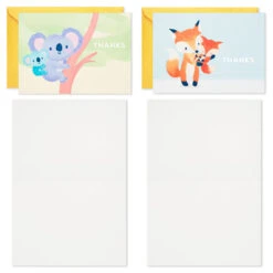 Hallmark Mom And Baby Animal Assortment Blank Thank-You Notes, Pack Of 48 12 Hallmark Mom And Baby Animal Assortment Blank Thank-You Notes, Pack Of 48 -Hallmark Sales Store Mom and Baby Animal Assortment Blank ThankYou Notes 5STZ1134 03