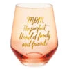 Hallmark Mom, The Perfect Blend Stemless Wine Glass 14 Oz. 2 Hallmark Mom, The Perfect Blend Stemless Wine Glass 14 Oz. -Hallmark Sales Store Mom the Perfect Blend Stemless Wine Glass 1BRW3213 01