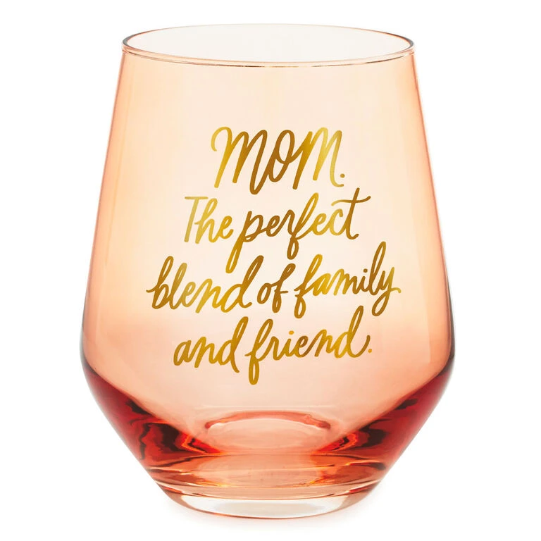 Hallmark Mom, The Perfect Blend Stemless Wine Glass 14 Oz. 3 Hallmark Mom, The Perfect Blend Stemless Wine Glass 14 Oz.
