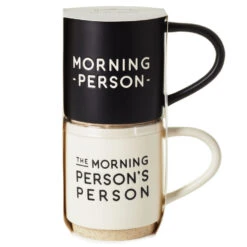 Hallmark Morning Person Stacking Mugs, Set Of 2 7 Hallmark Morning Person Stacking Mugs, Set Of 2 -Hallmark Sales Store Morning Person Stacking Mugs 1SNN1068 03