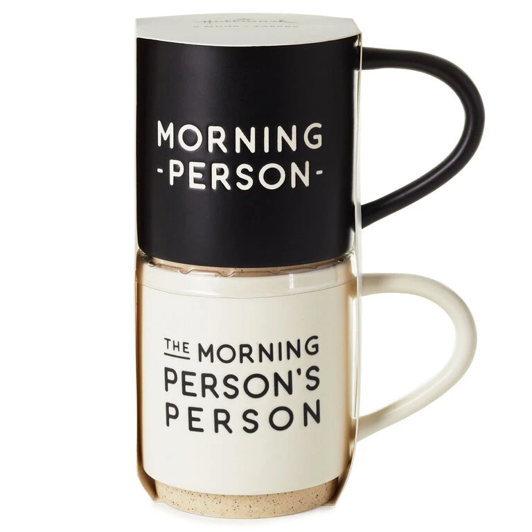 Hallmark Morning Person Stacking Mugs, Set Of 2 5 Hallmark Morning Person Stacking Mugs, Set Of 2 - Image 3
