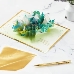 Hallmark Love Sharing Life's Adventure With You 3D Pop-Up Love Card -Hallmark Sales Store Mountains and Trees 3D PopUp Love Card 1299LAD2890 06
