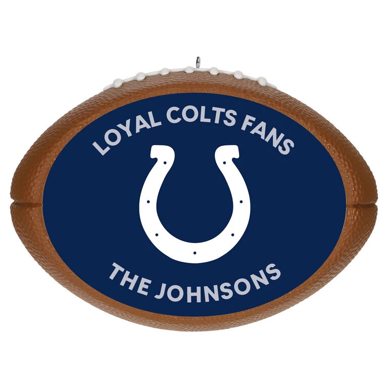 Hallmark NFL Football Indianapolis Colts Text Personalized Ornament 3 Hallmark NFL Football Indianapolis Colts Text Personalized Ornament