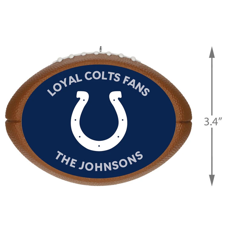 Hallmark NFL Football Indianapolis Colts Text Personalized Ornament 5 Hallmark NFL Football Indianapolis Colts Text Personalized Ornament - Image 3