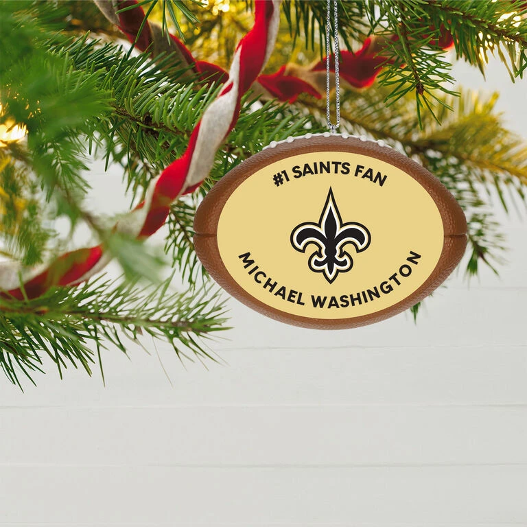Hallmark NFL Football New Orleans Saints Text Personalized Ornament 4 Hallmark NFL Football New Orleans Saints Text Personalized Ornament - Image 2