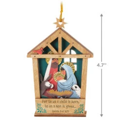 Hallmark A Child Is Born Nativity Papercraft Ornament 10 Hallmark A Child Is Born Nativity Papercraft Ornament -Hallmark Sales Store Nativity Scene Wood and Paper Keepsake Ornament 1999QGO2759 03