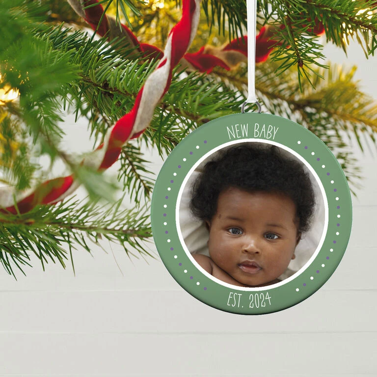Hallmark New Baby Personalized Text And Photo Ceramic Ornament 4 Hallmark New Baby Personalized Text And Photo Ceramic Ornament - Image 2