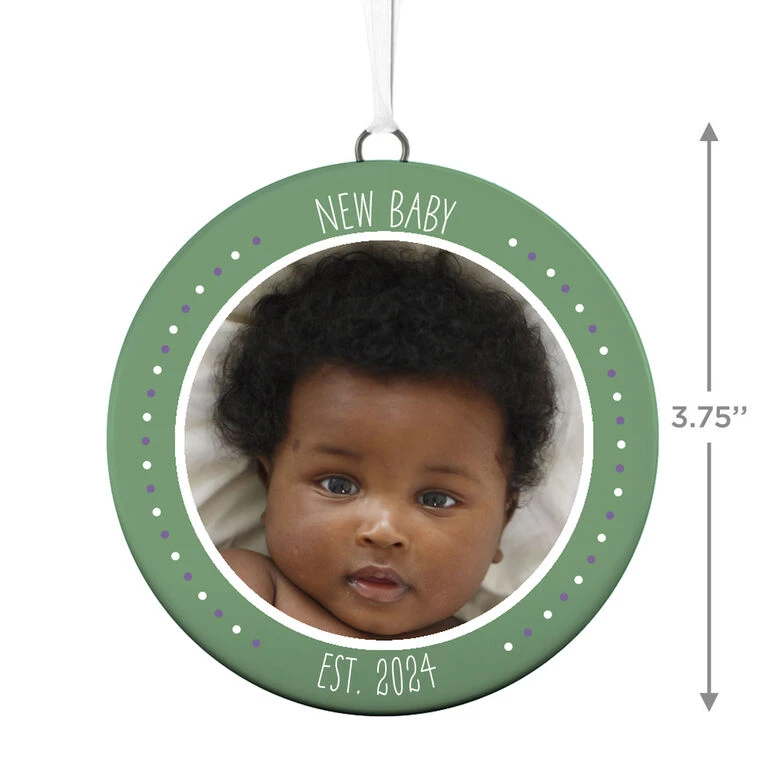 Hallmark New Baby Personalized Text And Photo Ceramic Ornament 5 Hallmark New Baby Personalized Text And Photo Ceramic Ornament - Image 3