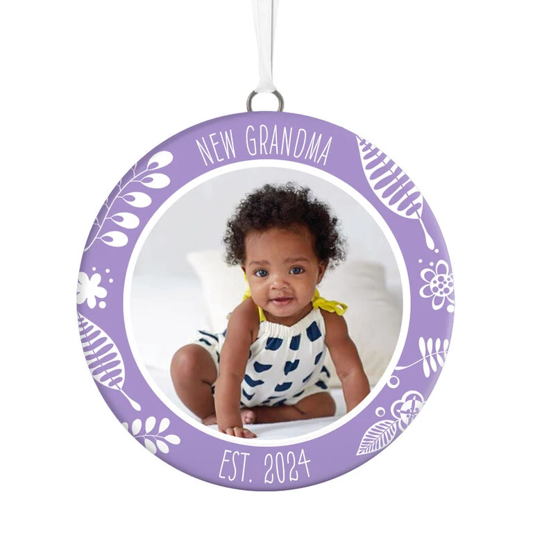 Hallmark New Grandma Personalized Text And Photo Ceramic Ornament 3 Hallmark New Grandma Personalized Text And Photo Ceramic Ornament