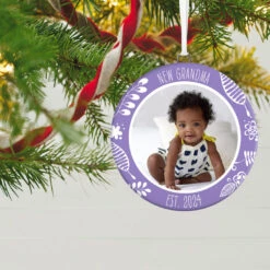 Hallmark New Grandma Personalized Text And Photo Ceramic Ornament 6 Hallmark New Grandma Personalized Text And Photo Ceramic Ornament -Hallmark Sales Store New Grandma Personalized Round Ceramic Ornament 1999QHE1711B29 02