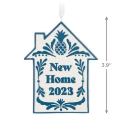 Hallmark New Home 2023 Porcelain Ornament -Hallmark Sales Store New Home Blue and White House Keepsake Ornament 1799QHX3039 03