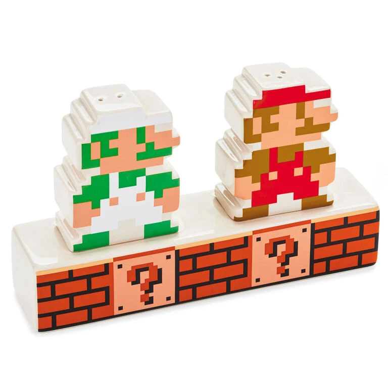 Hallmark Nintendo Super Mario Bros.® Mario And Luigi Salt And Pepper Shakers, Set Of 3 4 Hallmark Nintendo Super Mario Bros.® Mario And Luigi Salt And Pepper Shakers, Set Of 3 - Image 2