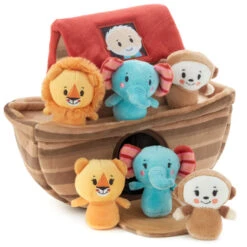 Hallmark Noah's Ark And Animals Plush Playset, 7 Pieces -Hallmark Sales Store Noahs Ark and Animals Plush Toy 1KFA2015 03