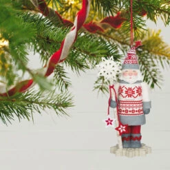 Hallmark Noble Nutcrackers Snowfall Prince Ornament -Hallmark Sales Store Nutcracker in Sweater Keepsake Ornament 2499QXR8147 02