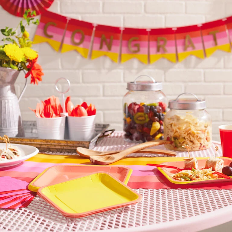 Hallmark Color Pop 96-Piece Tableware Basics Party Kit, Orange And Yellow 5 Hallmark Color Pop 96-Piece Tableware Basics Party Kit, Orange And Yellow - Image 3