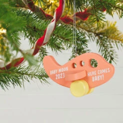 Hallmark Our Babymoon 2023 Wood Ornament 9 Hallmark Our Babymoon 2023 Wood Ornament -Hallmark Sales Store Our Babymoon Wood Airplane Keepsake Ornament 1999QHX3099 02