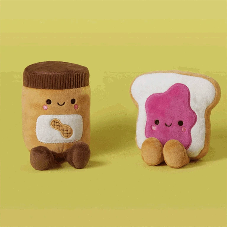 Hallmark Better Together Peanut Butter And Jelly Magnetic Plush, 5" 4 Hallmark Better Together Peanut Butter And Jelly Magnetic Plush, 5" - Image 2