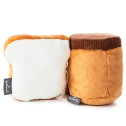 Hallmark Better Together Peanut Butter And Jelly Magnetic Plush, 5" 7 Hallmark Better Together Peanut Butter And Jelly Magnetic Plush, 5" -Hallmark Sales Store Peanut Butter Jar and Bread With Jelly Magnetic Plush 1KID1641 03