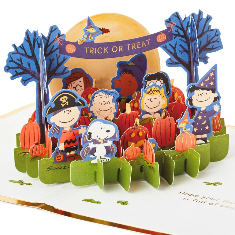 Hallmark Peanuts® Trick Or Treat 3D Pop-Up Halloween Card 3 Hallmark Peanuts® Trick Or Treat 3D Pop-Up Halloween Card