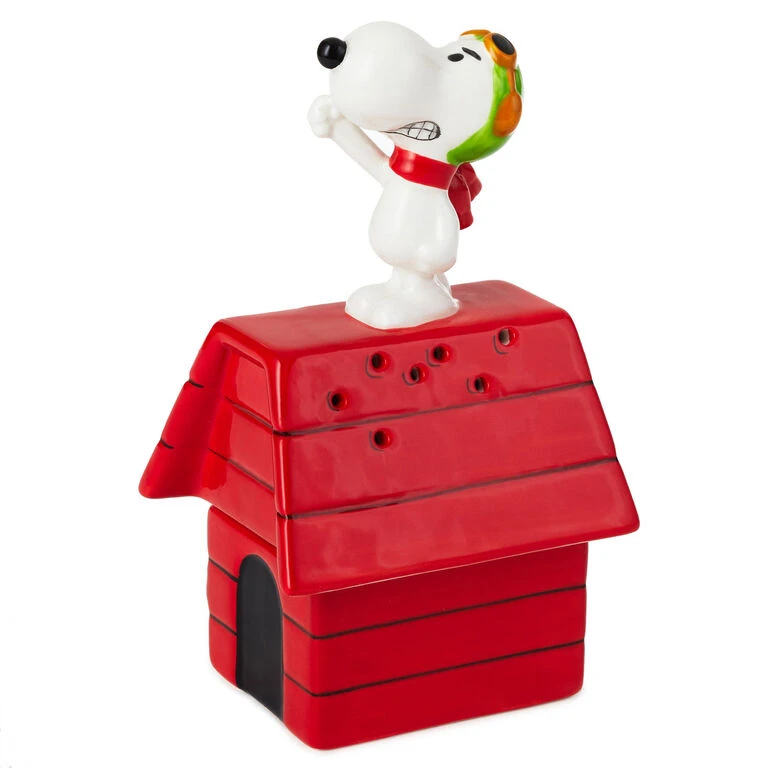 Hallmark Peanuts® Flying Ace Snoopy Stacked Salt And Pepper Shakers, Set Of 2 3 Hallmark Peanuts® Flying Ace Snoopy Stacked Salt And Pepper Shakers, Set Of 2