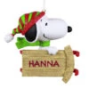 Hallmark Peanuts® Sledding With Snoopy Personalized Ornament -Hallmark Sales Store Peanuts Snoopy With Sled Personalized Keepsake Ornament 2499QHE2002B1 01