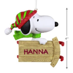 Hallmark Peanuts® Sledding With Snoopy Personalized Ornament 10 Hallmark Peanuts® Sledding With Snoopy Personalized Ornament -Hallmark Sales Store Peanuts Snoopy With Sled Personalized Keepsake Ornament 2499QHE2002B1 03