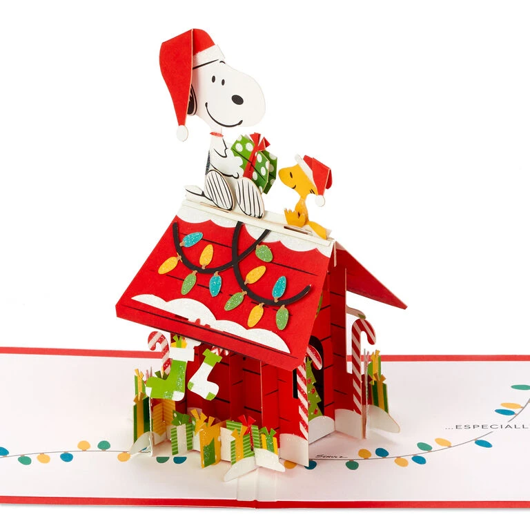 Hallmark Peanuts® Snoopy Joy To The World 3D Pop-Up Christmas Card 3 Hallmark Peanuts® Snoopy Joy To The World 3D Pop-Up Christmas Card