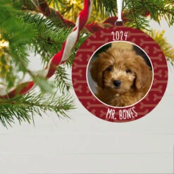 Hallmark Pet Personalized Text And Photo Ceramic Ornament 6 Hallmark Pet Personalized Text And Photo Ceramic Ornament -Hallmark Sales Store Pet Personalized Round Ceramic Ornament 1999QHE1711B20 02