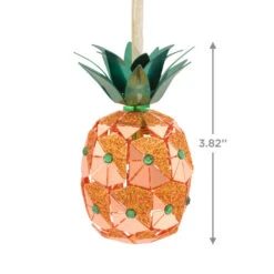Pineapple Premium Metal Hallmark Ornament 8 Pineapple Premium Metal Hallmark Ornament -Hallmark Sales Store Pineapple Metal Christmas Ornament 1HDL2146 03
