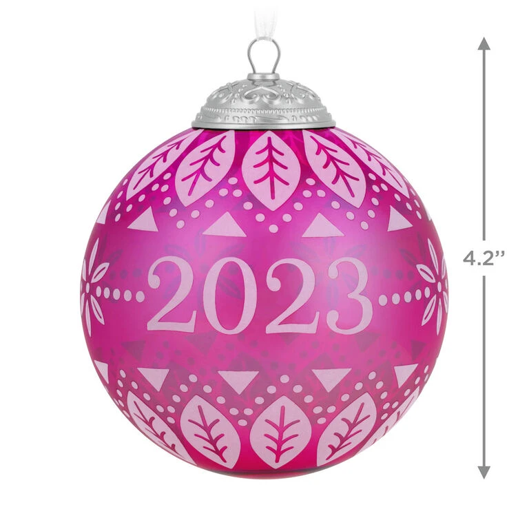 Hallmark Christmas Commemorative 2023 Glass Ball Ornament 5 Hallmark Christmas Commemorative 2023 Glass Ball Ornament - Image 3