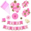 Hallmark Color Pop Party Decor Kit, Pink And Gold 2 Hallmark Color Pop Party Decor Kit, Pink And Gold -Hallmark Sales Store Pink and Gold Party Supplies Banner Decorations 5CLP1019 01