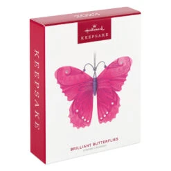 Hallmark Brilliant Butterflies Ornament 11 Hallmark Brilliant Butterflies Ornament -Hallmark Sales Store Pink and Purple Butterfly Keepsake Ornament 1799QXR8077 04