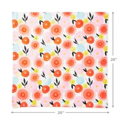 Hallmark 26" Modern Floral Fabric Gift Wrap With Elastic Band 11 Hallmark 26" Modern Floral Fabric Gift Wrap With Elastic Band -Hallmark Sales Store PinkandOrange Floral Square Flat Wrapping Cloth 1299EJR6378 04