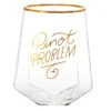 Hallmark Pinot Problem Geometric Stemless Wine Glass, 19 Oz. -Hallmark Sales Store Pinot Problem Geometric Stemless Wine Glass 1BRW3239 01