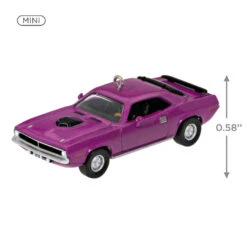 Hallmark Mini Lil' Classic Cars 1970 Plymouth Hemi® 'Cuda 2023 Metal Ornament, 0.58" -Hallmark Sales Store Plymouth Hemi Cuda Car Keepsake Ornament 1299QXM9157 03