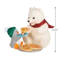 Hallmark Snowball And Tuxedo Sharing A Slice Ornament -Hallmark Sales Store Polar Bear and Penguin Keepsake Ornament 1799QXR8049 03