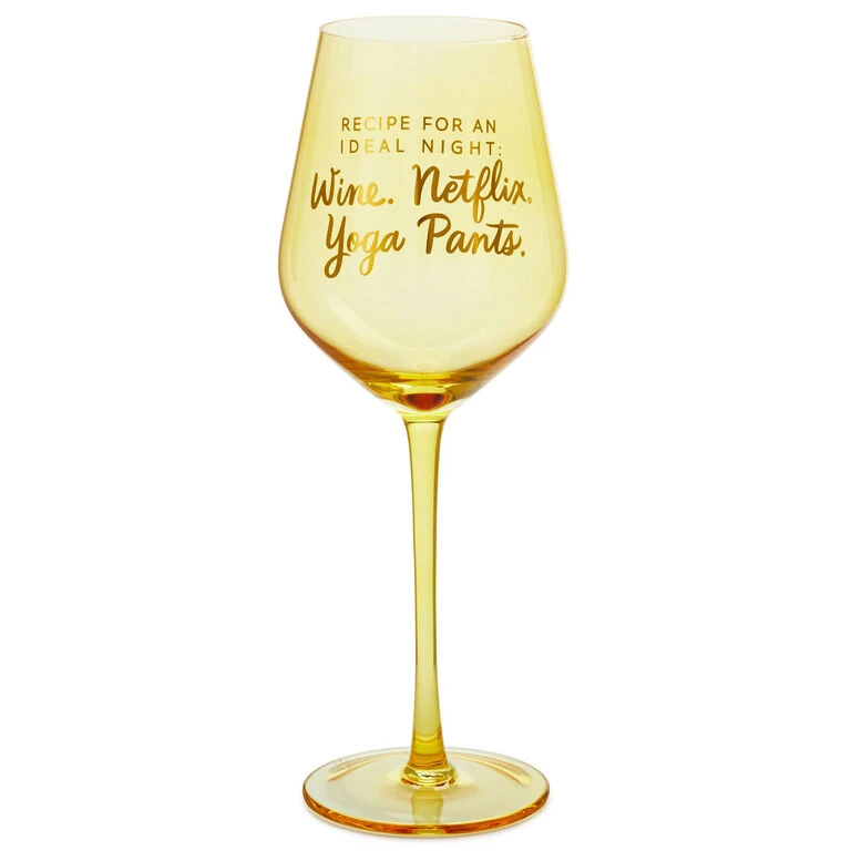 Hallmark Recipe For An Ideal Night Wine Glass, 19.27 Oz. 3 Hallmark Recipe For An Ideal Night Wine Glass, 19.27 Oz.