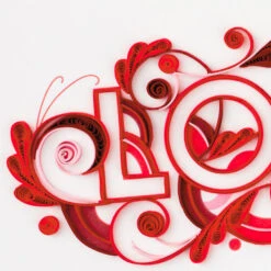 Hallmark With All My Heart Quilled Paper Handmade Love Card 13 Hallmark With All My Heart Quilled Paper Handmade Love Card -Hallmark Sales Store Red Letters Quilled Paper Handmade Romantic Love Card 1299LAD2811 04