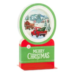 Hallmark Red Truck Snow Globe Musical 3D Pop-Up Christmas Card With Motion 13 Hallmark Red Truck Snow Globe Musical 3D Pop-Up Christmas Card With Motion -Hallmark Sales Store Red Truck Snowglobe 3D PopUp Music Motion Christmas Card 1299XOD9992 03
