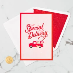Hallmark Special Delivery 3D Pop-Up Valentine's Day Card 17 Hallmark Special Delivery 3D Pop-Up Valentine's Day Card -Hallmark Sales Store Red Truck With Flowers 3D PopUp Valentines Day Card 1299IAV6066 06
