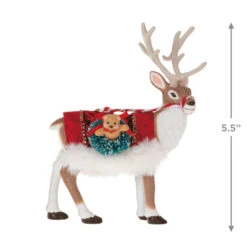 Hallmark Father Christmas's Reindeer Ornament 10 Hallmark Father Christmas's Reindeer Ornament -Hallmark Sales Store Reindeer With Toy Sack Keepsake Ornament 2199QXE3287 03
