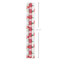 Hallmark Rustic Winter 3-Pack Reversible Metallic Christmas Wrapping Paper, 120 Sq. Ft. 10 Hallmark Rustic Winter 3-Pack Reversible Metallic Christmas Wrapping Paper, 120 Sq. Ft. -Hallmark Sales Store Rustic Winter Reversible Christmas Wrapping Paper 5JXW1034 03