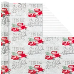 Hallmark Rustic Winter 3-Pack Reversible Metallic Christmas Wrapping Paper, 120 Sq. Ft. 11 Hallmark Rustic Winter 3-Pack Reversible Metallic Christmas Wrapping Paper, 120 Sq. Ft. -Hallmark Sales Store Rustic Winter Reversible Christmas Wrapping Paper 5JXW1034 04